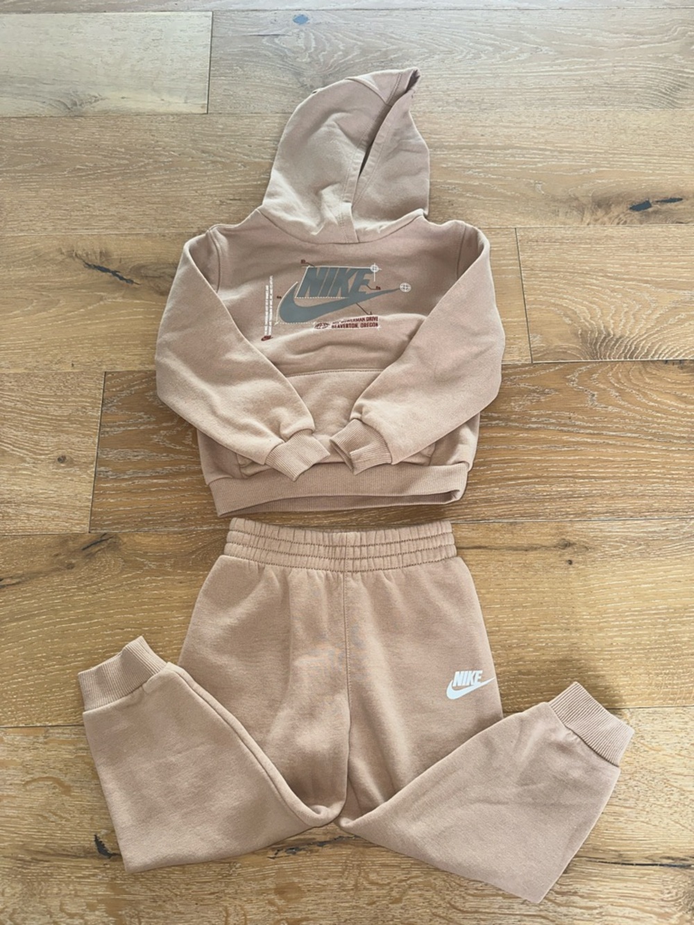 Nike Kids Tan/Cream Hoodie & Joggers Set